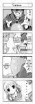  4koma caster castko comic doujinshi fate/stay_night fate_(series) hard_translated long_image monochrome tall_image translated 