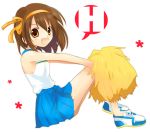  brown_hair cheerleader kayune_niu pom_poms short_hair suzumiya_haruhi suzumiya_haruhi_no_yuuutsu 