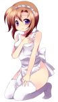  1girl apron higurashi_no_naku_koro_ni mei naked_apron ryuuguu_rena solo subaru_(yachika) thigh-highs 