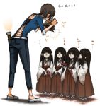  5girls bellows_camera black_hair camera earrings fatal_frame fatal_frame_3 flashlight furude_rika gameplay_mechanics ghost higurashi_no_naku_koro_ni japanese_clothes jewelry kurosawa_rei kuze_amane kuze_hisame kuze_minamo kuze_shigure long_hair miko multiple_girls musical_note nipa~ parody short_hair smile 