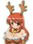  1girl asahina_mikuru breasts christmas cleavage large_breasts reindeer sinko solo suzumiya_haruhi_no_yuuutsu 