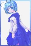  1girl antennae blue_eyes blue_hair cape female ozaki ozaki_(ko-zaki) solo touhou wriggle_nightbug 