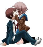  1boy 1girl cardigan hetero kiss kyon nagato_yuki school_uniform serafuku suzumiya_haruhi_no_yuuutsu 