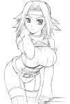  1girl bare_shoulders breasts code_geass female kallen_stadtfeld miyakodori_takayuki monochrome sleeveless sleeveless_turtleneck solo thigh-highs turtleneck 