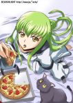  arthur_(code_geass) c.c. cat code_geass food lowres midori_(searchlight) pizza straitjacket 