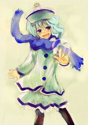  1girl female gradient gradient_background hat merlin_prismriver nokishita scarf solo touhou 