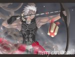  1boy archer christmas dark_skin dark_skinned_male fate/hollow_ataraxia fate/stay_night fate_(series) male_focus sleeveless solo 