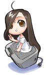  ahoge chibi television the_ring through_screen v yamamura_sadako 