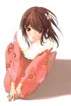  brown_eyes brown_hair hair_ornament hairclip hoshino_yuumi japanese_clothes kimi_kiss kimono lowres new_year takayama_kisai 