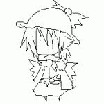  animal_ears animated animated_gif dress easytoon female hat kuroneko_no_toorimichi lowres monochrome mystia_lorelei oekaki short_hair solo spinning touhou wings 