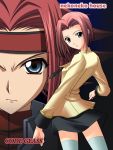  code_geass dual_persona kallen_stadtfeld redhead sleeveless sleeveless_turtleneck takepon thigh-highs turtleneck 