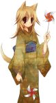  animal_ears fox_ears japanese_clothes kimono original suzushiro_kurumi tail 