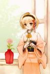  aegis aegis_(persona) android atlus blonde_hair blue_eyes hijiri_ruka japanese_clothes kimono persona persona_3 short_hair 