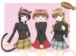 00s animal_ears cat_ears cat_tail fukuzawa_yumi maria-sama_ga_miteru shimazu_yoshino sinko skirt tail toudou_shimako