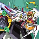  1girl 90s aliasing artist_request crossover gaogaigar looking_at_viewer lowres mecha mecha_musume my-otome oekaki pixel_art shishiou_gai super_robot tokiha_mai yuusha_ou_gaogaigar yuusha_series 