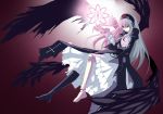  00s 1girl azuma_reiharu gothic_lolita hairband lolita_fashion rozen_maiden solo suigintou white_hair wings 