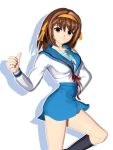  3d brown_hair name name_(nahopa!) school_uniform serafuku short_hair suzumiya_haruhi suzumiya_haruhi_no_yuuutsu 