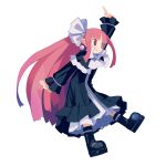  disgaea gothic harada_takehito highres long_hair mage_(disgaea) makai_senki_disgaea_2 pink_eyes pink_hair pointing tongue very_long_hair 