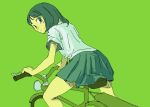  1girl bicycle oekaki original school_uniform serafuku solo 
