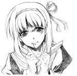  1girl blood fuyou_kaede knife monochrome ootori_mahiro ootori_mahiru shuffle! solo yandere 