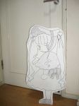  00s bonnet bow cutout long_hair monochrome paper_child photo ribbon rozen_maiden shinku twintails 