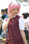  asian cosplay highres mahou_sensei_negima! photo plaid plaid_skirt sasaki_makie skirt solo 