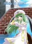  1girl alice_carroll aria blush gloves green_eyes green_hair hat long_hair odaya odayan smile solo 