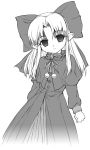  00s 1girl face len monochrome pointy_ears simple_background solo tsukihime yamaguchi_homupe 