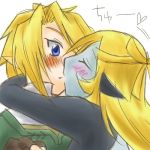  1boy 1girl blonde_hair blue_eyes blush couple kiss link long_hair lowres midna midna_(true) nintendo pointy_ears short_hair spoilers the_legend_of_zelda the_legend_of_zelda:_twilight_princess 