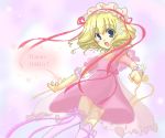  00s 1girl blonde_hair bow dress flower hina_ichigo pink_bow ribbon rozen_maiden solo 