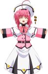  1girl ^_^ ahoge caro_ru_lushe closed_eyes hat lask lyrical_nanoha mahou_shoujo_lyrical_nanoha mahou_shoujo_lyrical_nanoha_a&#039;s mahou_shoujo_lyrical_nanoha_strikers pink_hair short_hair solo 