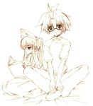  00s 1boy 1girl book brown monochrome rozen_maiden sakurada_jun sen_(astronomy) shinku 