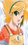  1girl angel_wings armor blonde_hair breath_of_fire breath_of_fire_i green_eyes nina_(breath_of_fire_i) solo white_wings wings 