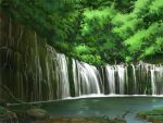  background food forest fruit melon nature no_humans scenery still_life tree wallpaper water waterfall 