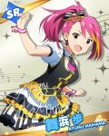  blush character_name dress happy idolmaster idolmaster_million_live! long_hair maihama_ayumu pink_eyes pink_hair ponytail 