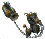  1boy absurdres ball_and_chain chains esper famfrit final_fantasy final_fantasy_xii giant highres mace monster official_art simple_background solo vase weapon 