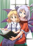  2girls alice_margatroid alice_margatroid_(pc-98) book female gengorou goddess mother_and_daughter multiple_girls multiple_wings mystic_square reading shinki touhou wings 