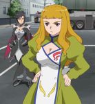  2girls angry breasts chie_hallard cleavage cleavage_cutout haruka_armitage multiple_girls my-otome screencap stitched 