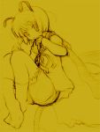  1girl antennae bloomers female monochrome ozaki ozaki_(ko-zaki) sketch solo touhou underwear wriggle_nightbug yellow 