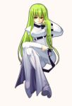  1girl boots breasts c.c. code_geass coffee_cat erect_nipples green_hair large_breasts long_hair simple_background solo thigh-highs thigh_boots yellow_eyes 
