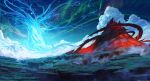  arsenixc clouds copyright_request fantasy grass highres mountain no_humans original outdoors scenery sky tree 