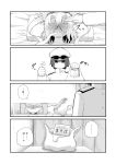  1girl bed blood blush breasts comic hospital_bed kantai_collection little_boy_admiral_(kantai_collection) military military_uniform monochrome musashi_(kantai_collection) nosebleed po_ro_ro_ka pointy_hair short_hair thumbs_up translation_request uniform 