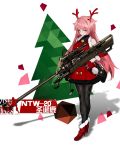  1girl anti-materiel_rifle girls_frontline gun highres ntw-20 ntw-20_(girls_frontline) pink_hair rifle simple_background sniper_rifle solo weapon white_background 