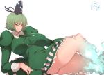  2girls breasts commentary_request ghost_tail hat highres large_breasts multiple_girls sekiyu_(spartan) soga_no_tojiko solo_focus tate_eboshi thick_thighs thighs touhou toyosatomimi_no_miko 