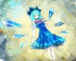  ? akn bad_id barefoot blue_eyes blue_hair cirno ribbon touhou wings 