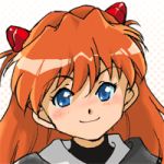  animated_gif blink blinking blue_eyes blush bust gif long_hair lowres neon_genesis_evangelion orange_hair portrait redhead shibata_masahiro simple_background smile solo souryuu_asuka_langley 