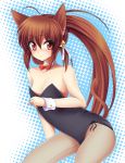  cat_ears catsuit fishnet_pantyhose fishnets kittysuit little_busters! little_busters!! masayu natsume_rin pantyhose 