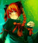  bad_id braid cat_ears kaenbyou_rin otousan red_eyes red_hair redhead ribbon touhou twin_braids 