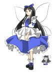  black_eyes black_hair cosplay hair_ribbon highres houraisan_kaguya long_hair multiple_girls ribbon star_sapphire star_sapphire_(cosplay) touhou wabi_(wbsk) wabi_tsubaki wings 