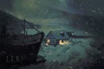  boat house no_humans original scenery snow snowing watercraft wudi_sao_nian 